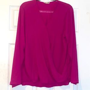 Anthropologie Pleione Fuscia Blouse Size XL